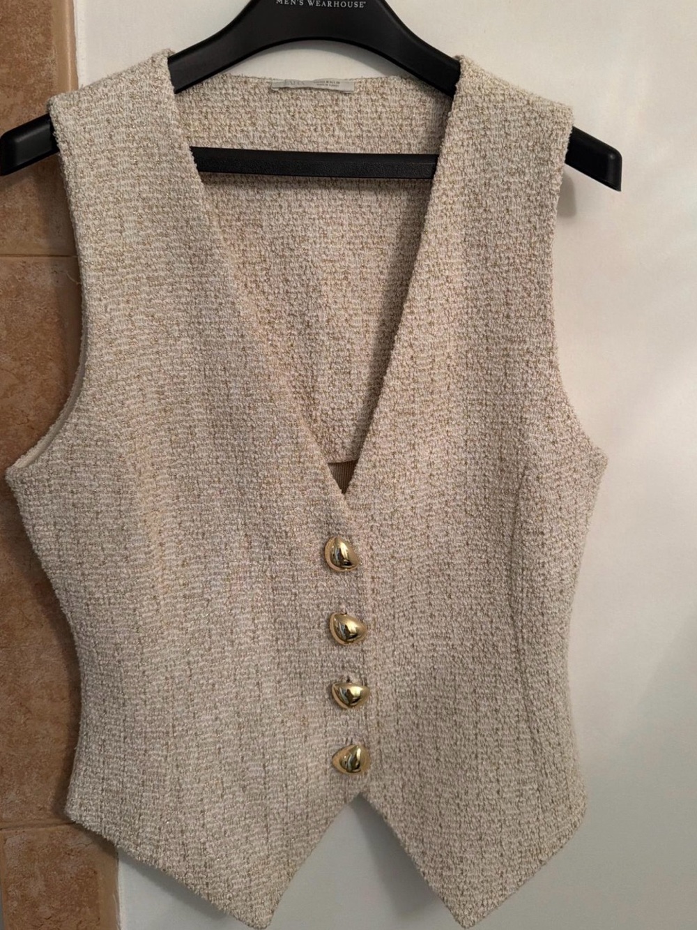 Zara TEXTURED BUTTON VEST